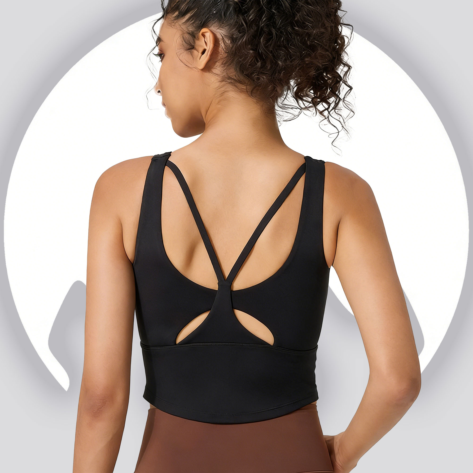 Women's Fixed Cup Yoga Sports  - Sports Bra Racerback 评论和价格