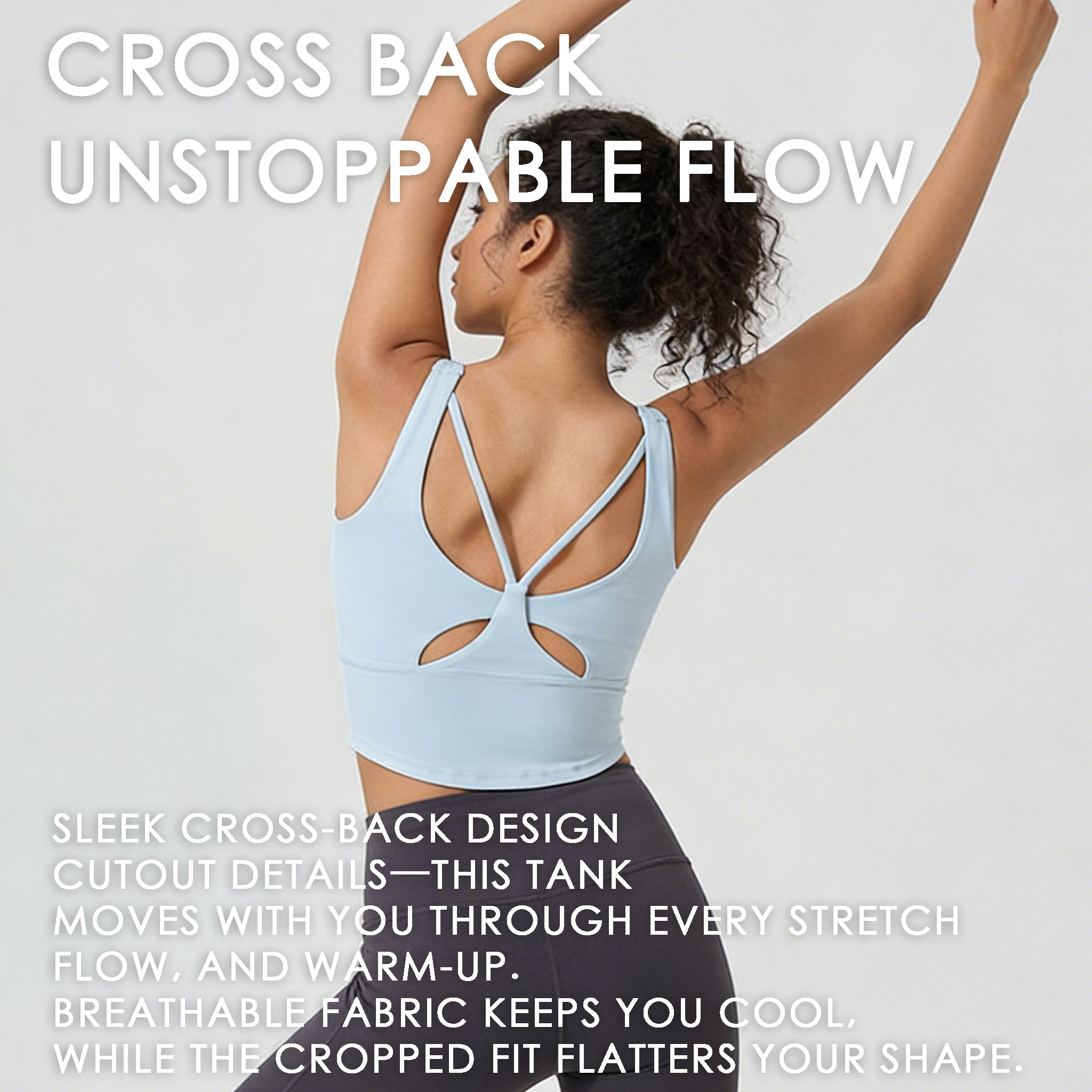 Women's Fixed Cup Yoga Sports  - Sports Bra Racerback 评论和价格